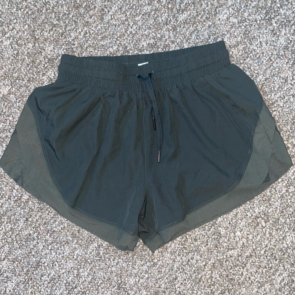 Women's Athletic Shorts - green/grey